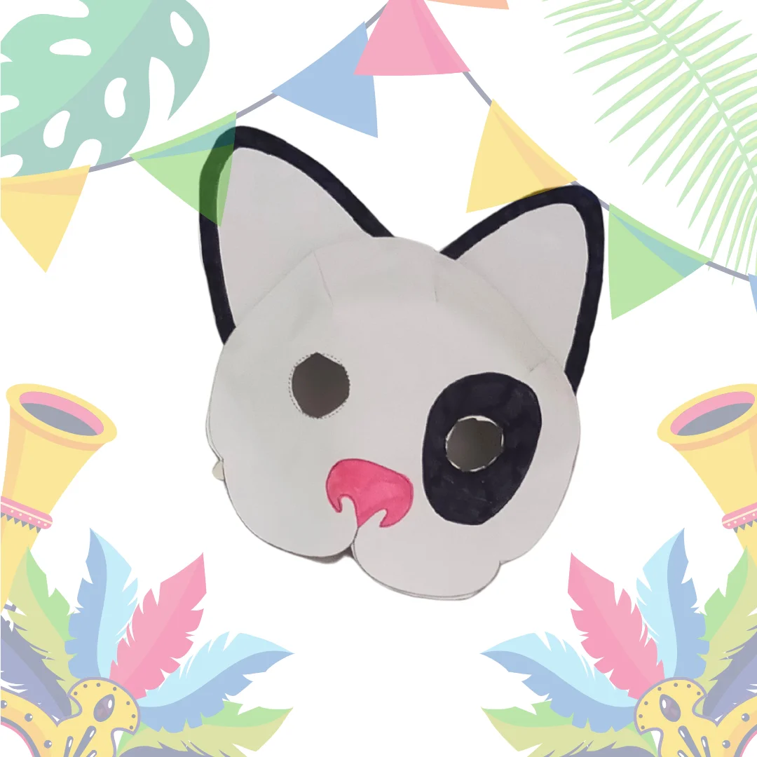 mascara de carnaval oso panda